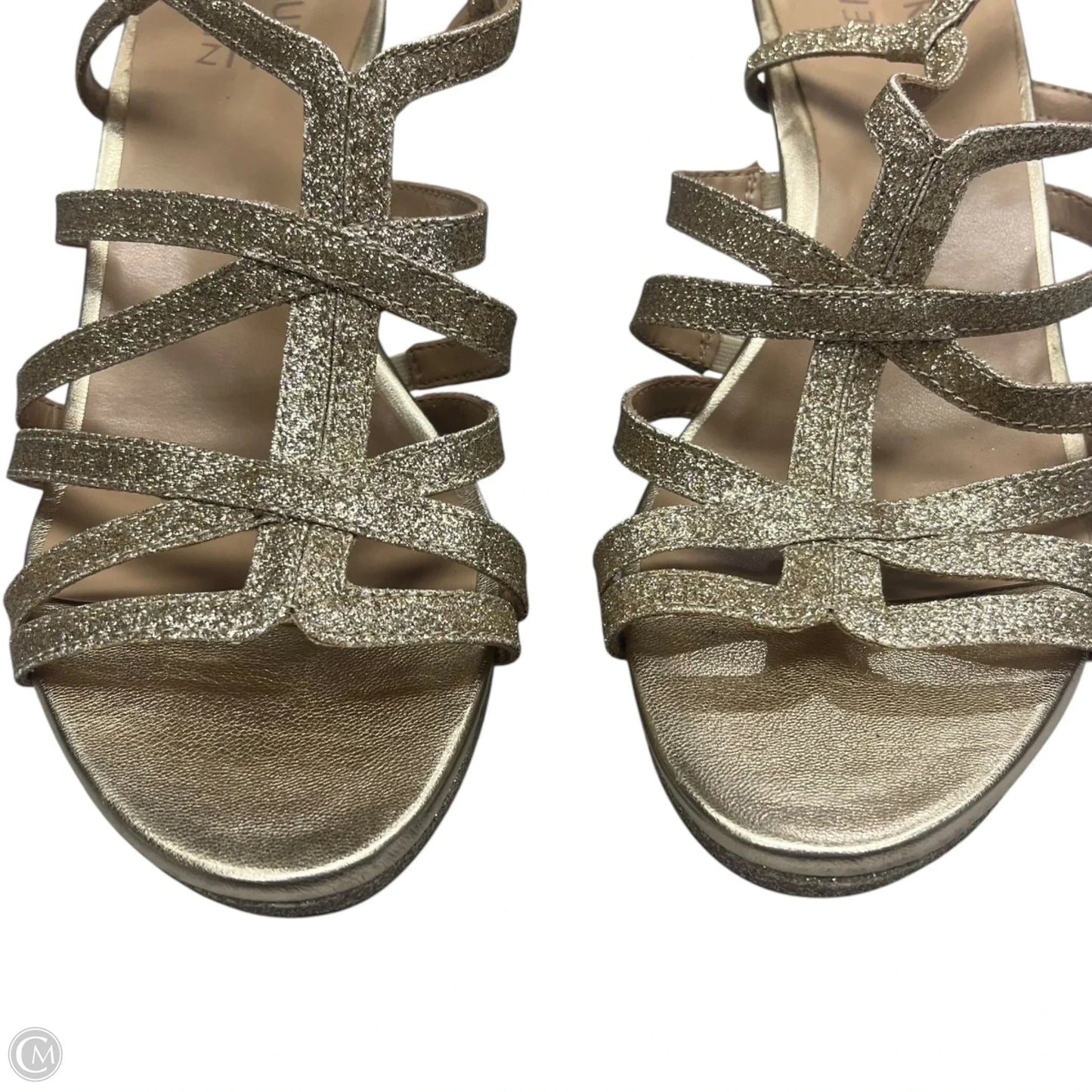 Sandals Heels Kitten By Naturalizer In Gold, Size: 9.5