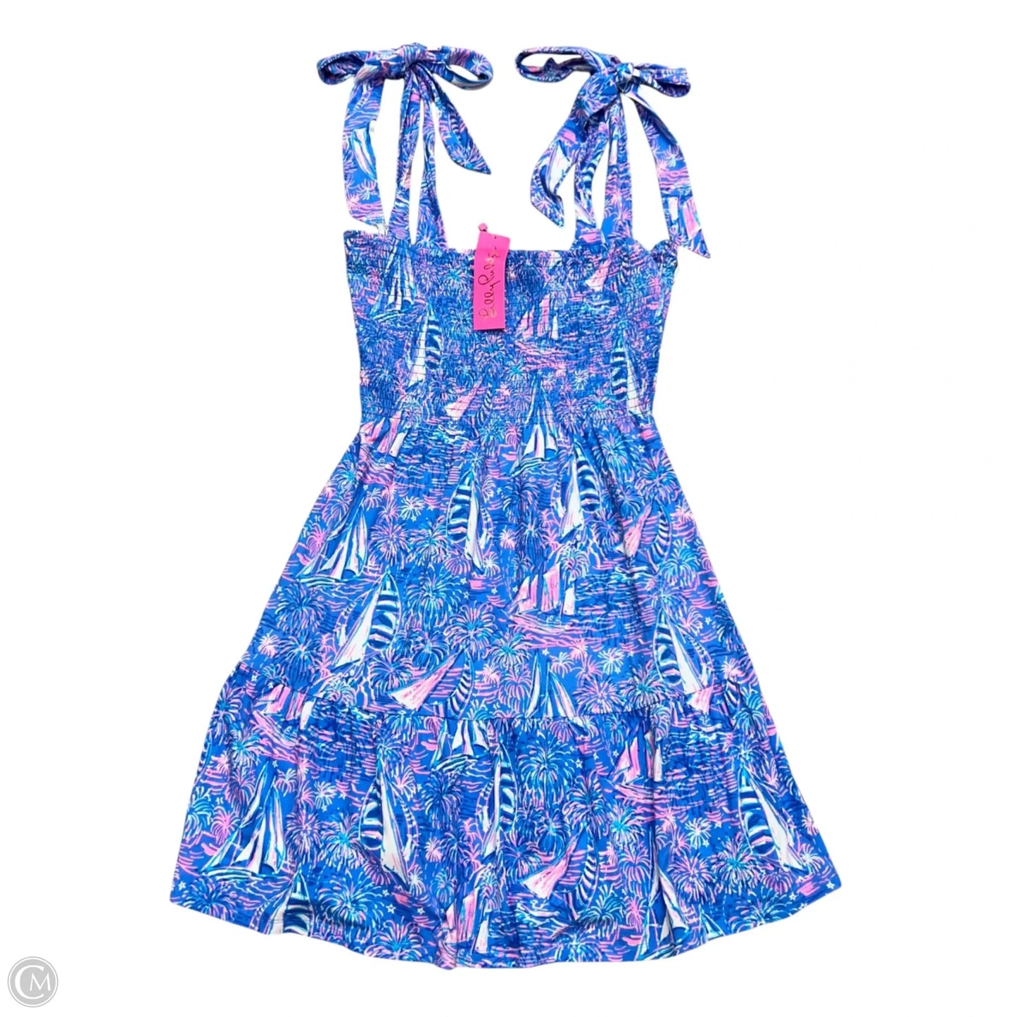 Dress Designer By Lilly Pulitzer In Blue & Pink, Size: M