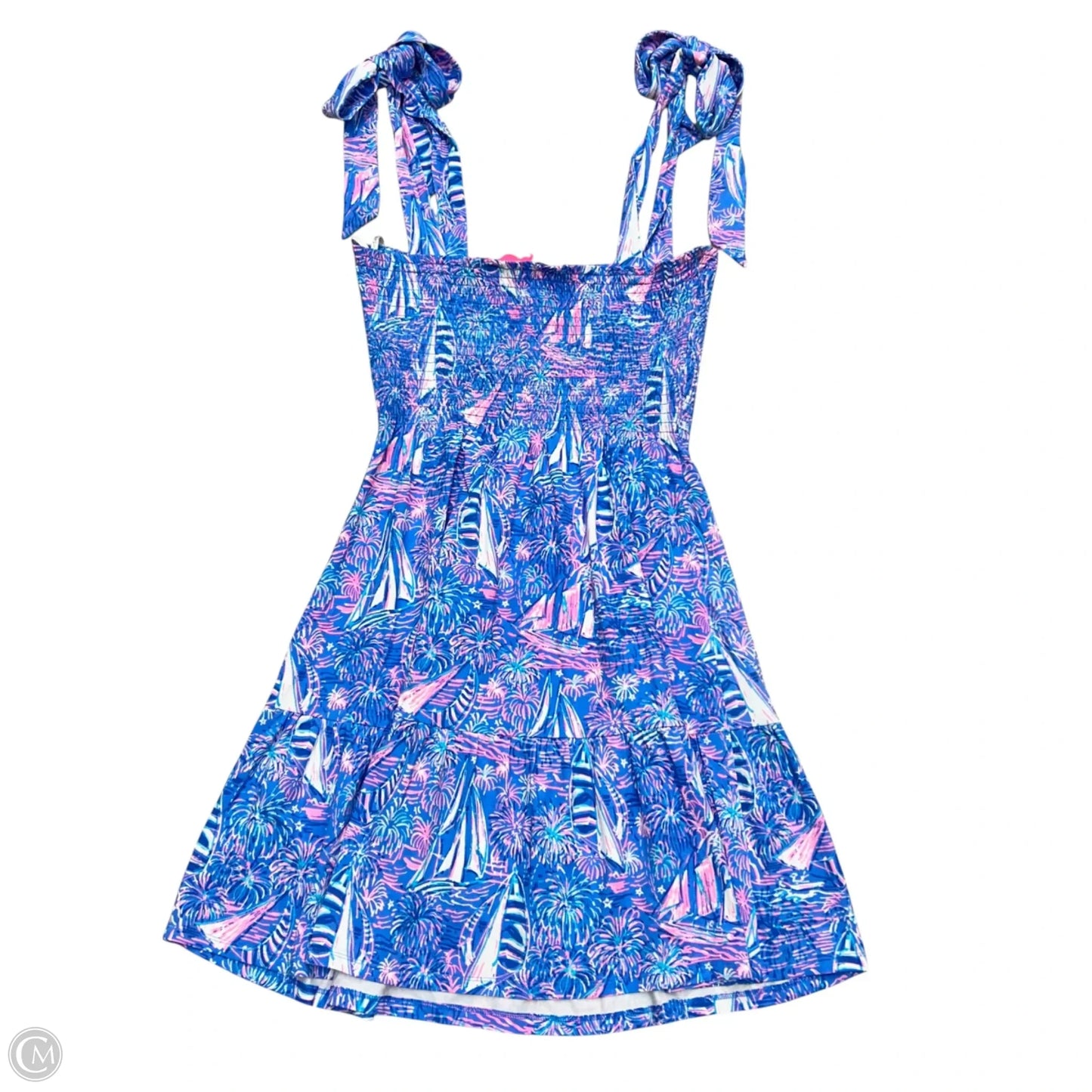 Dress Designer By Lilly Pulitzer In Blue & Pink, Size: M