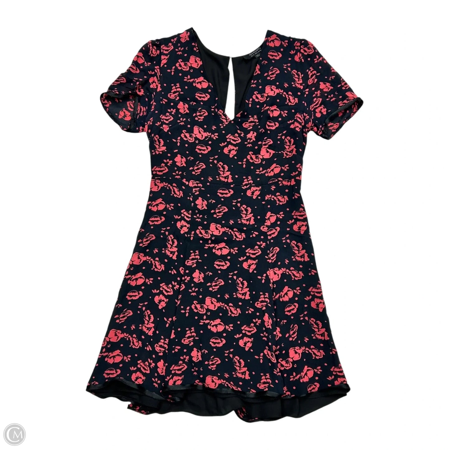 Dress Designer By All Saints In Black & Red, Size: S