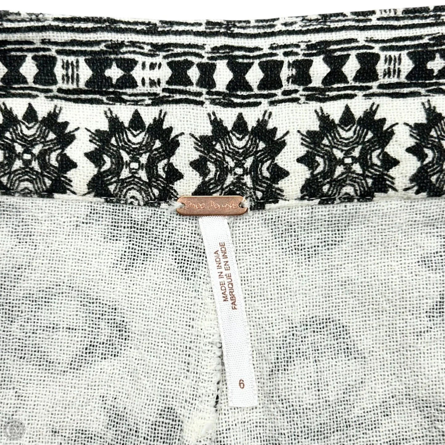 Skort By Free People In Black & Cream, Size: 6