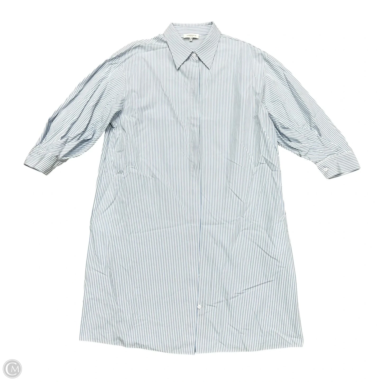 Dress Designer By Lafayette 148 In Blue & White, Size: Xl