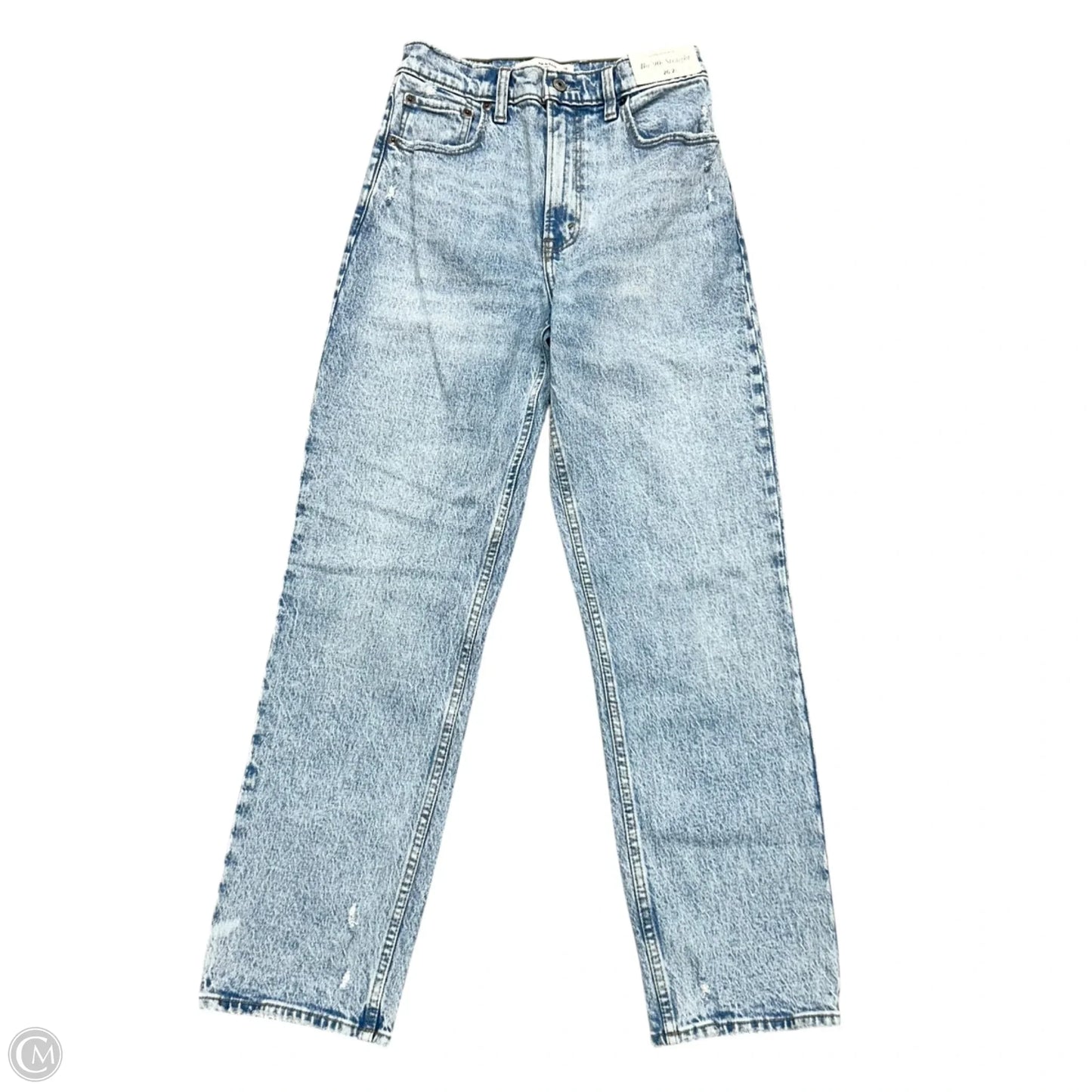Jeans Straight By Abercrombie And Fitch In Blue Denim, Size: 2s