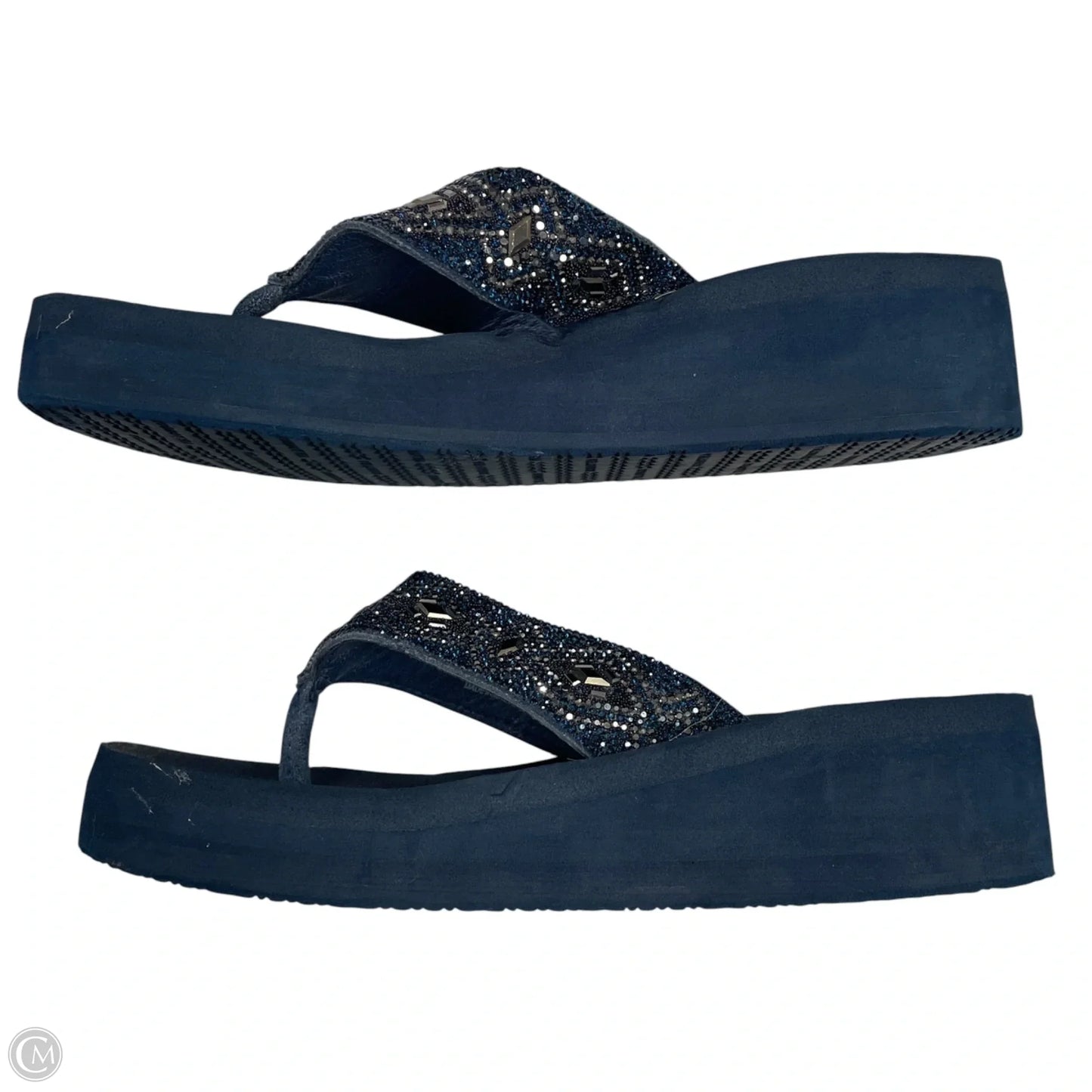 Sandals Flip Flops By Yellow Box In Navy, Size: 7