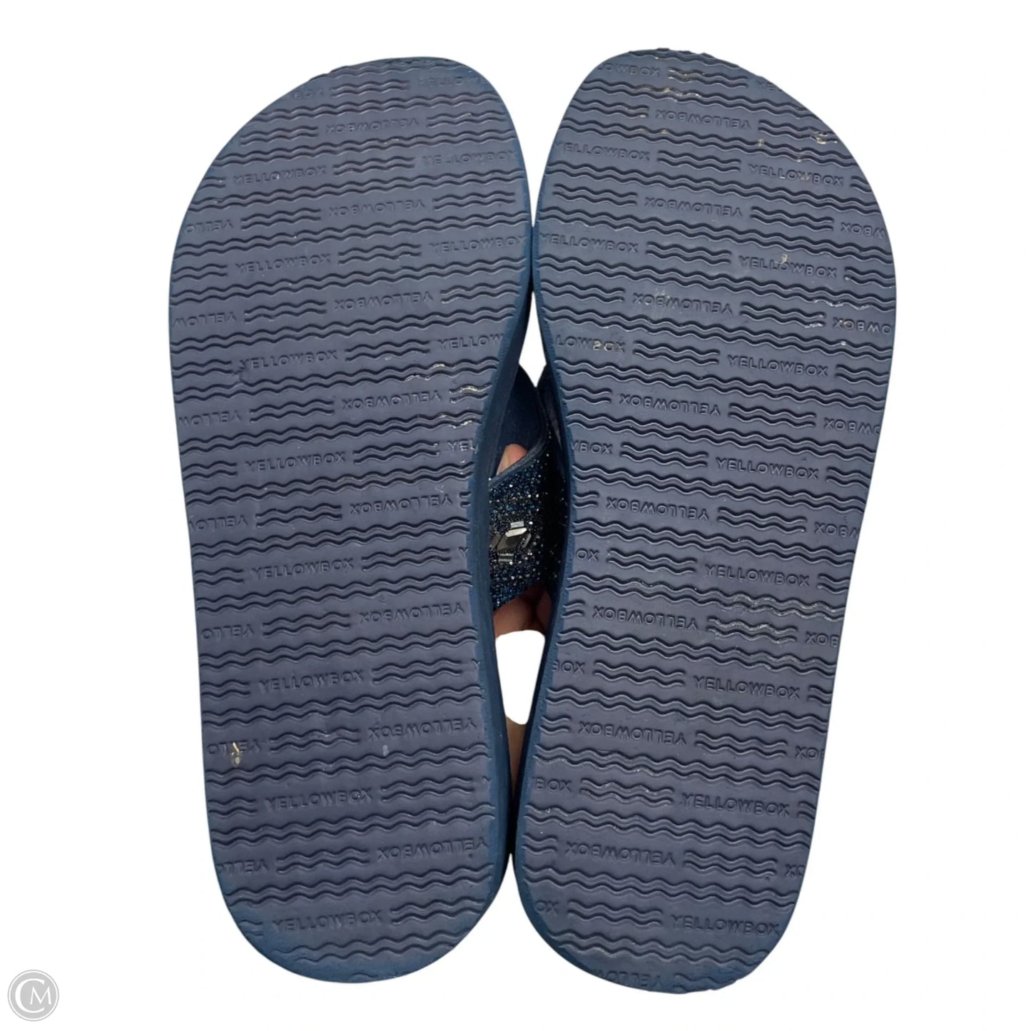 Sandals Flip Flops By Yellow Box In Navy, Size: 7