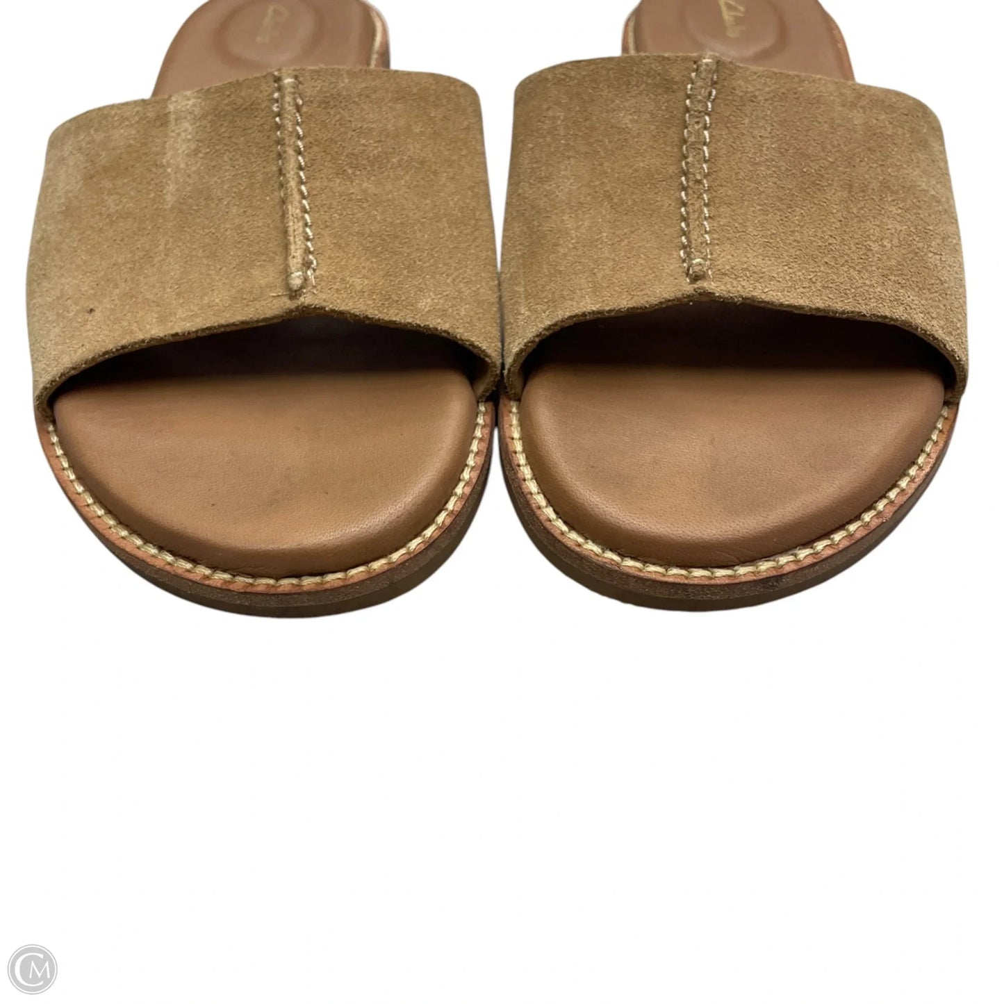 Sandals Flats By Clarks In Tan, Size: 9