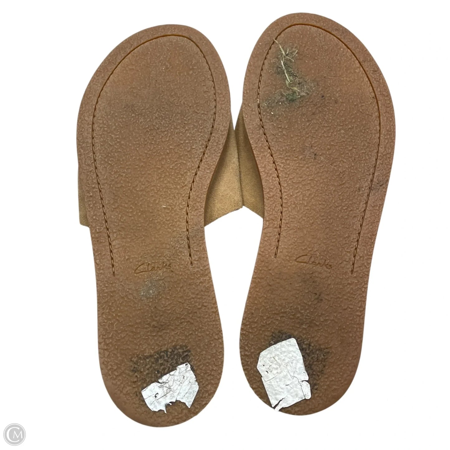 Sandals Flats By Clarks In Tan, Size: 9