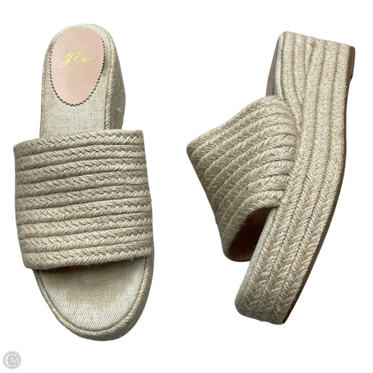 Sandals Heels Wedge By J. Crew In Cream, Size: 8