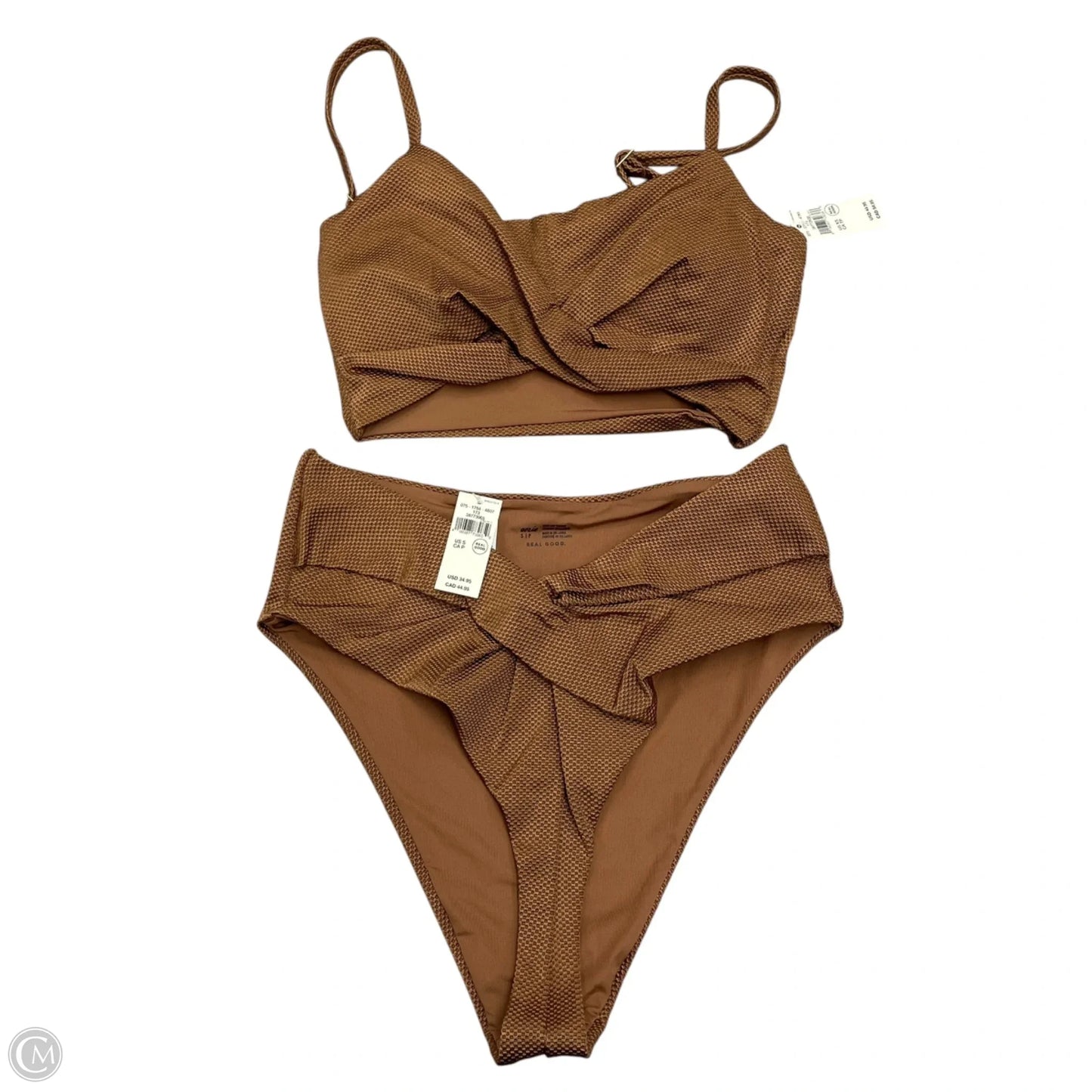 Swimsuit Top By Aerie In Brown, Size: Xs