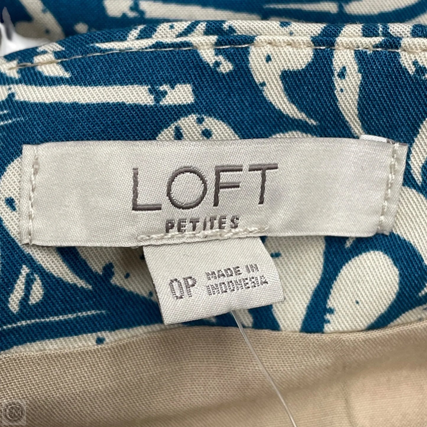 Skirt Mini & Short By Loft In Blue & Cream, Size: 0p