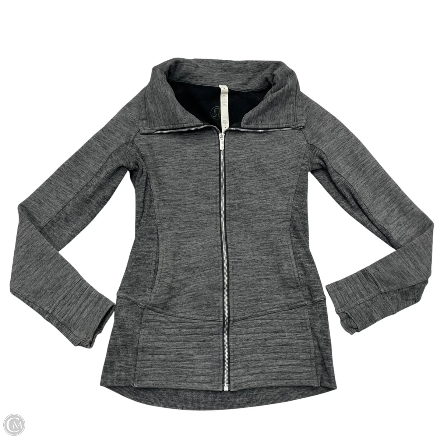 Athletic Jacket By Lululemon In Grey, Size: S
