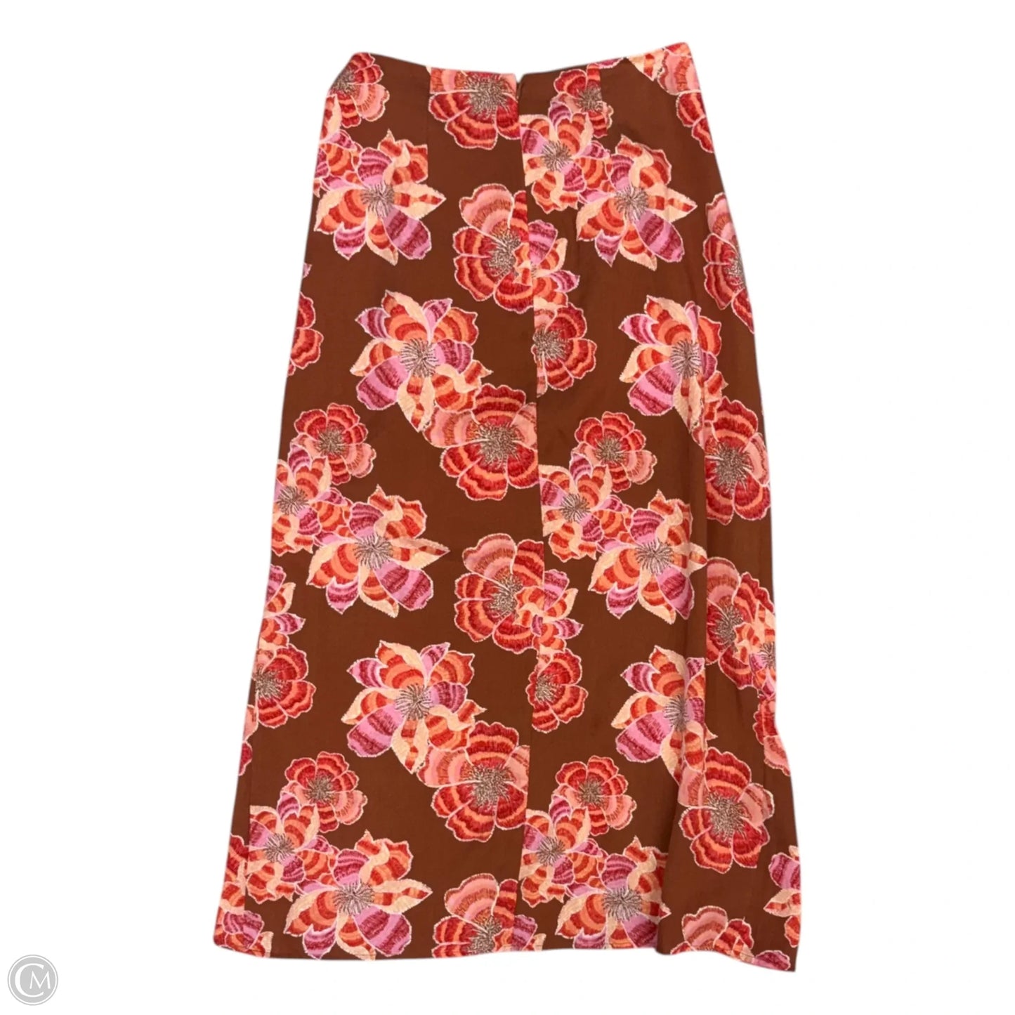 Skirt Midi By Loft In Brown & Pink, Size: Xxsp