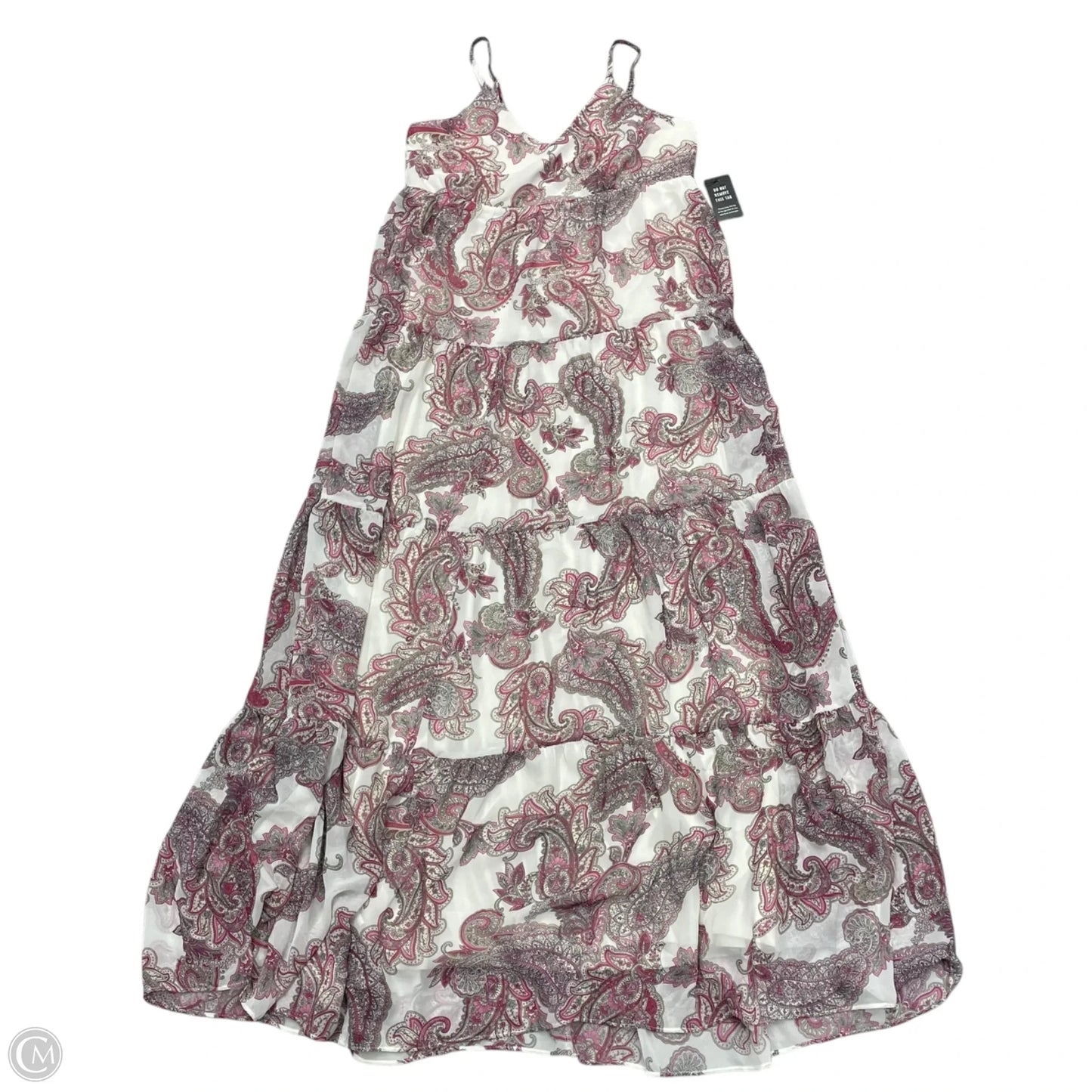 Dress Casual Maxi By Express In Pink & White, Size: S