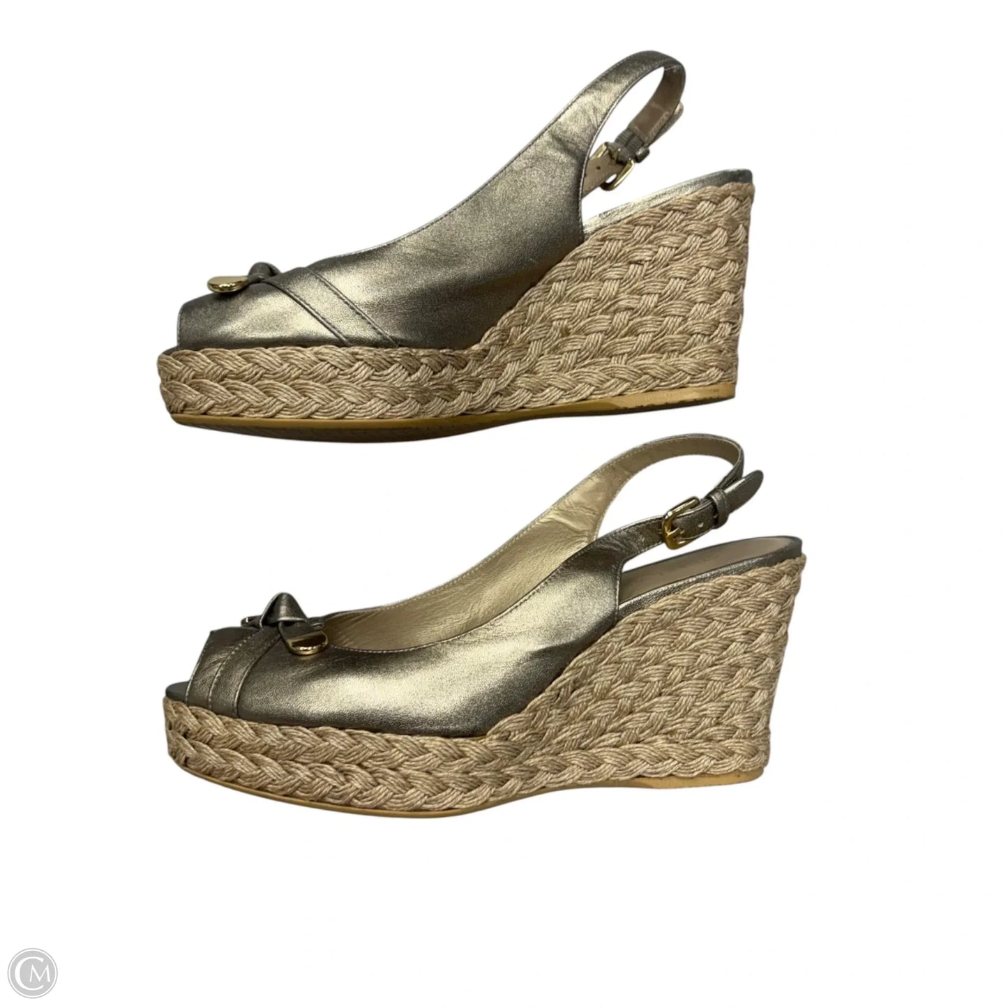 Sandals Designer By Stuart Weitzman In Gold, Size: 10