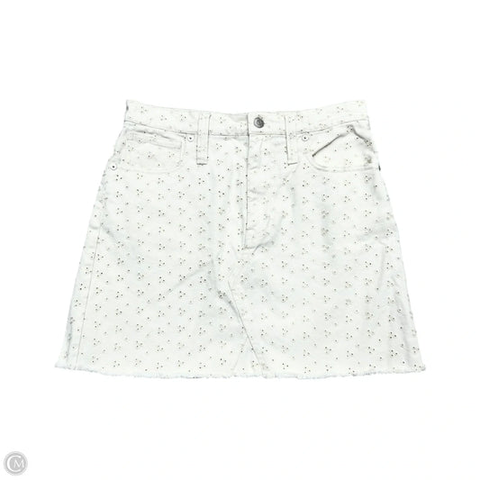 Skirt Mini & Short By Madewell In Cream Denim, Size: 4