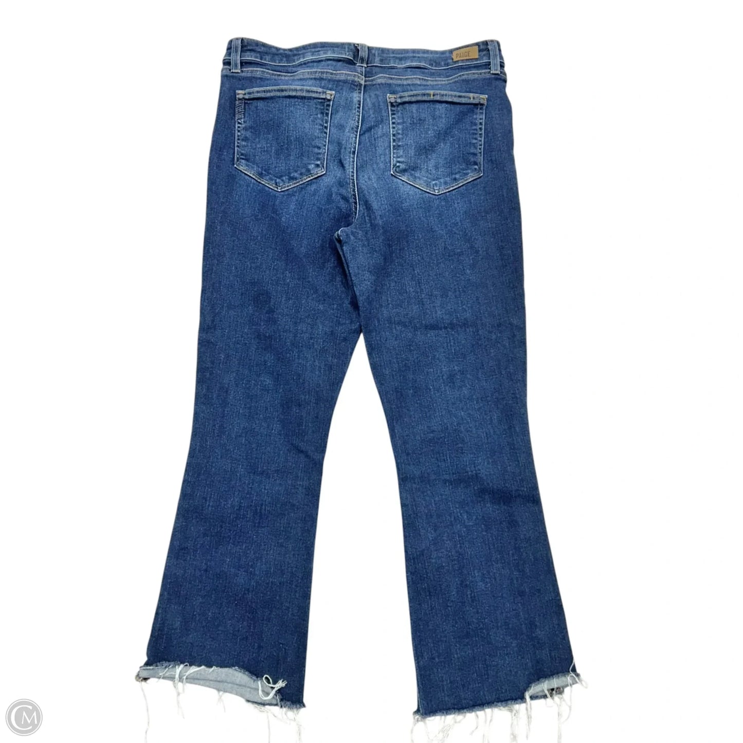 Jeans Straight By Paige In Blue Denim, Size: 14