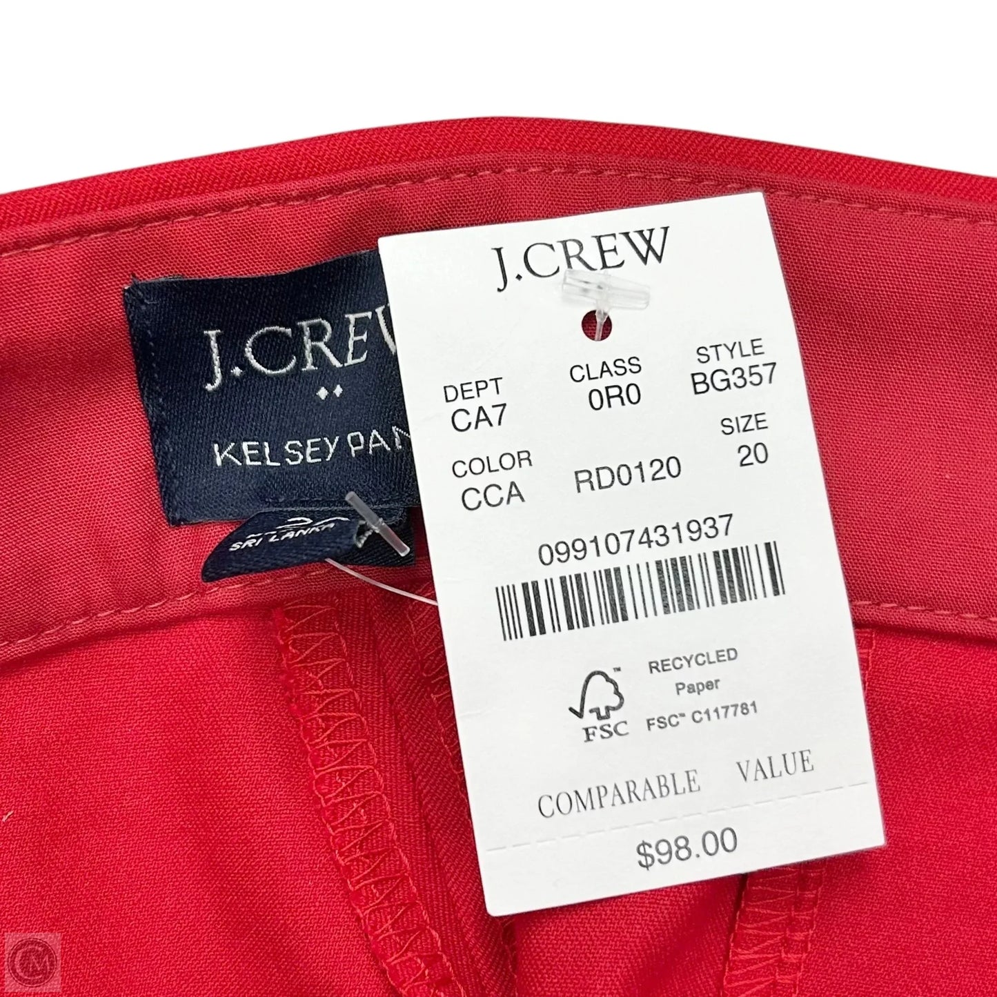 Pants Dress By J. Crew In Red, Size: 20