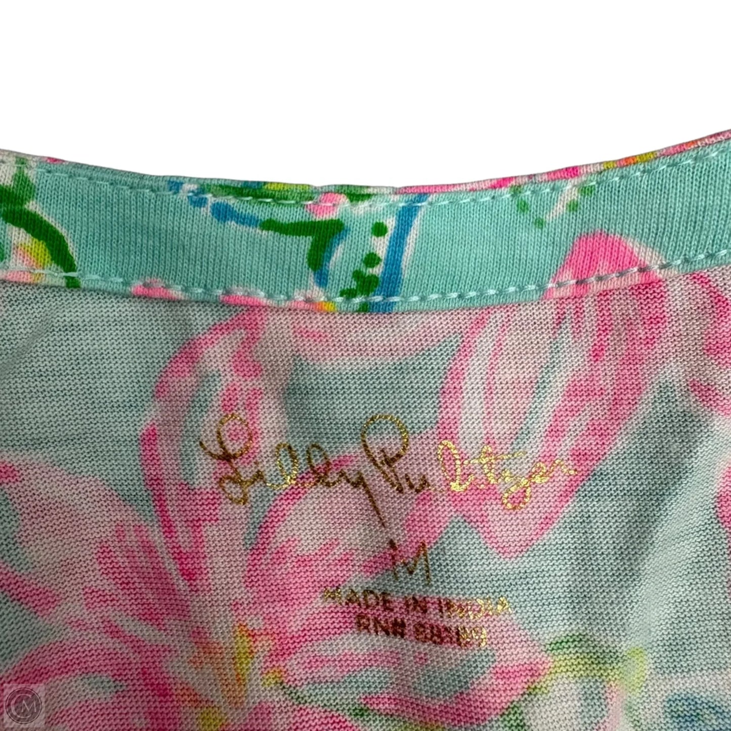 Dress Designer By Lilly Pulitzer In Green & Pink, Size: M