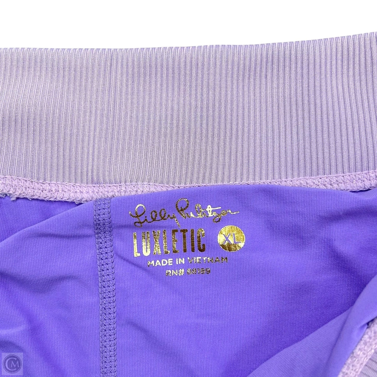 Skort Designer By Lilly Pulitzer In Green & Purple, Size: Xl