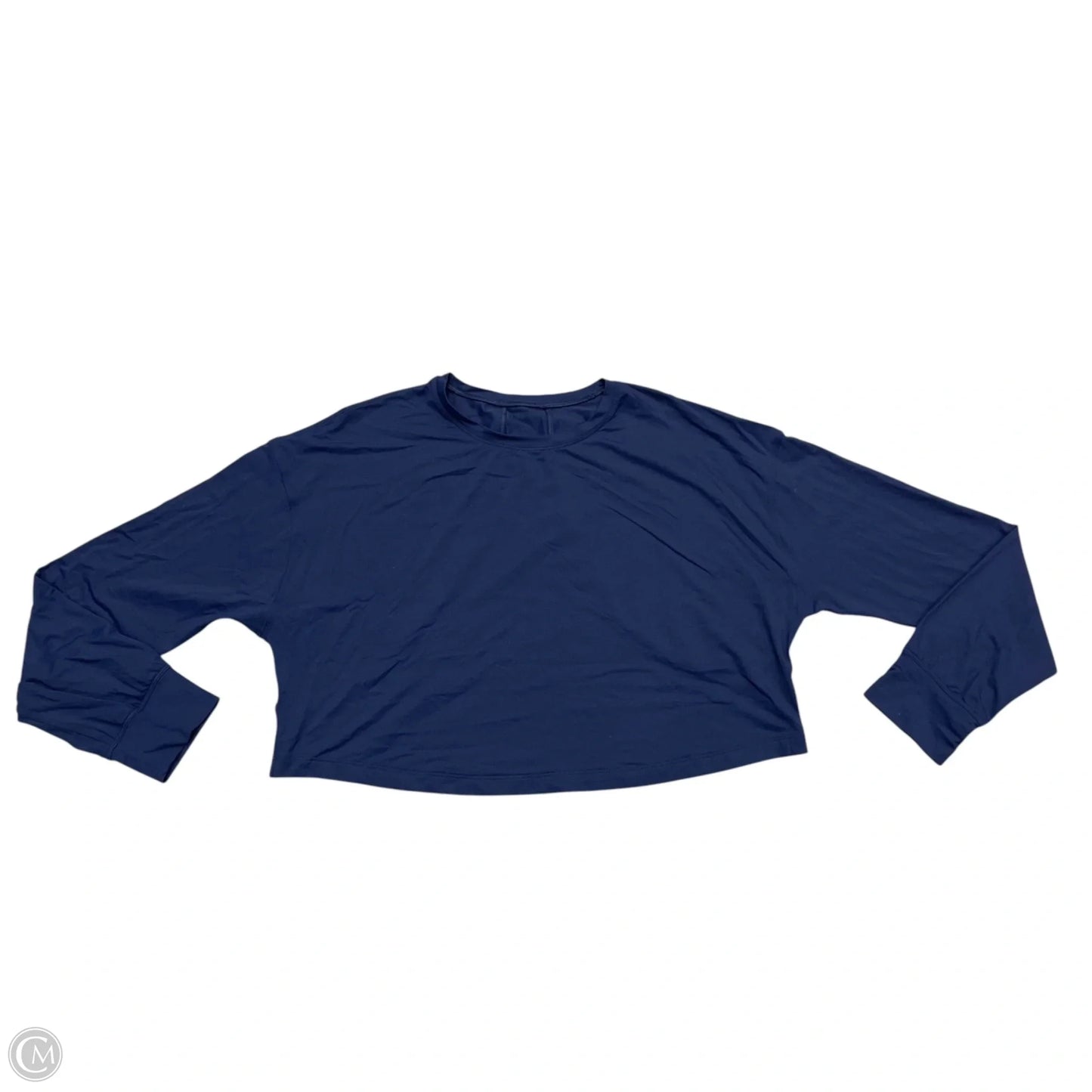Athletic Top Long Sleeve Crewneck By Lululemon In Navy, Size: Xs