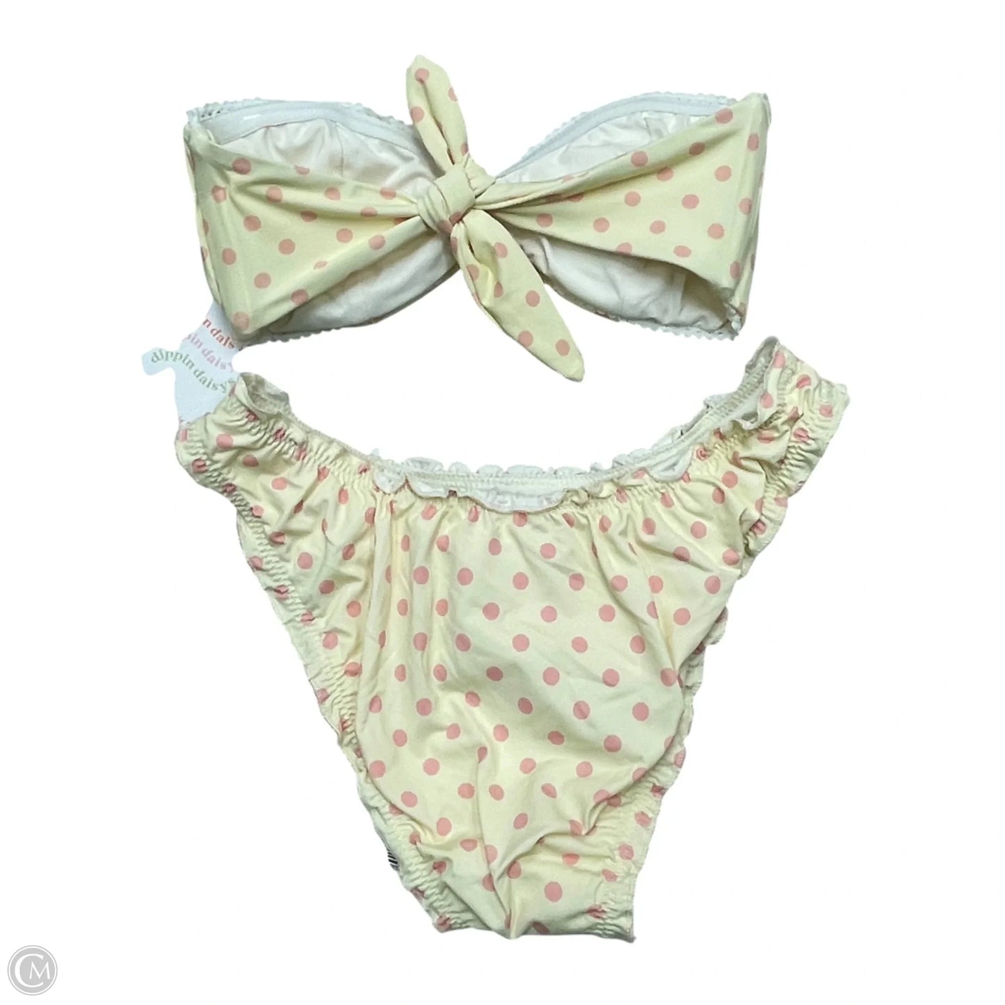 Swimsuit 2pc By Dippin Daisys In Pink & Yellow, Size: Xs