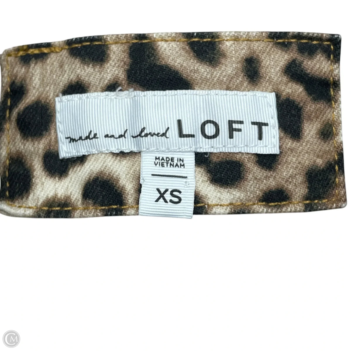 Jacket Denim By Loft In Leopard Print, Size: Xs