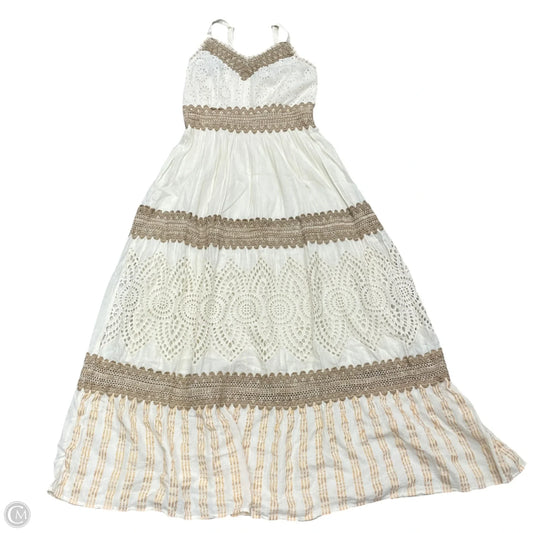 Dress Casual Maxi By Clothes Mentor In Cream & Tan, Size: S