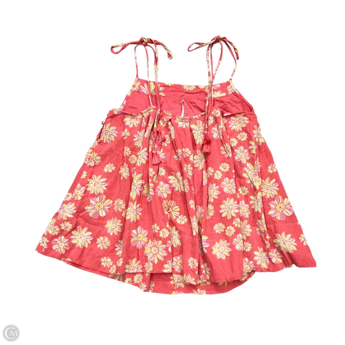 Top Sleeveless By Free People In Pink & Yellow, Size: Xs