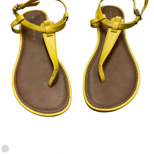 Sandals Flats By Kelly And Katie In Yellow, Size: 7