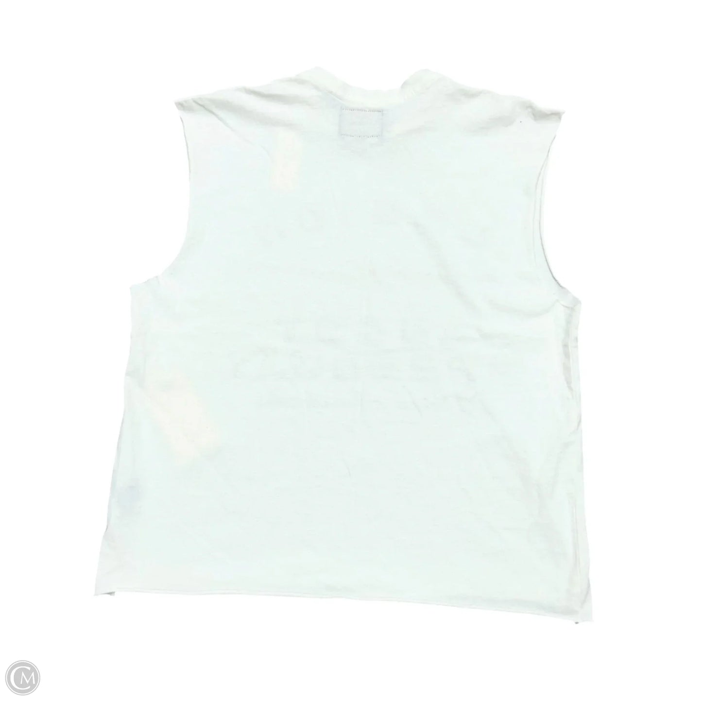 Top Short Sleeve By Anthropologie In White & Yellow, Size: Xs