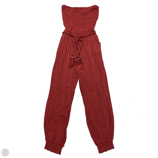 Jumpsuit By City Chic In Gold & Red, Size: L