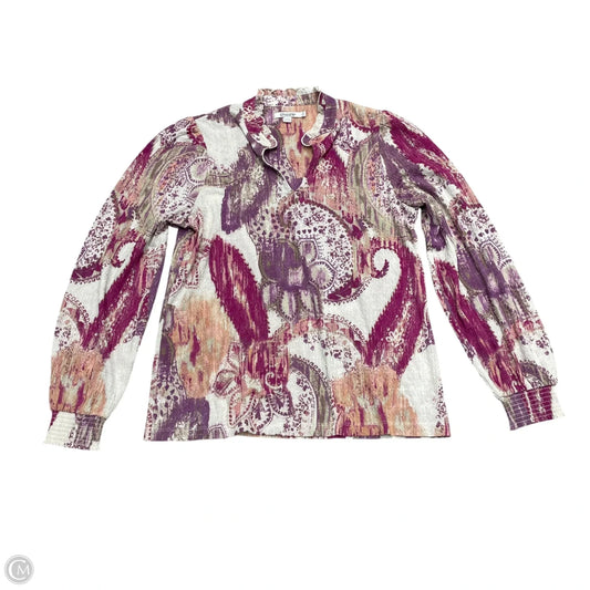 Top Long Sleeve By Chicos In Pink & Purple, Size: S