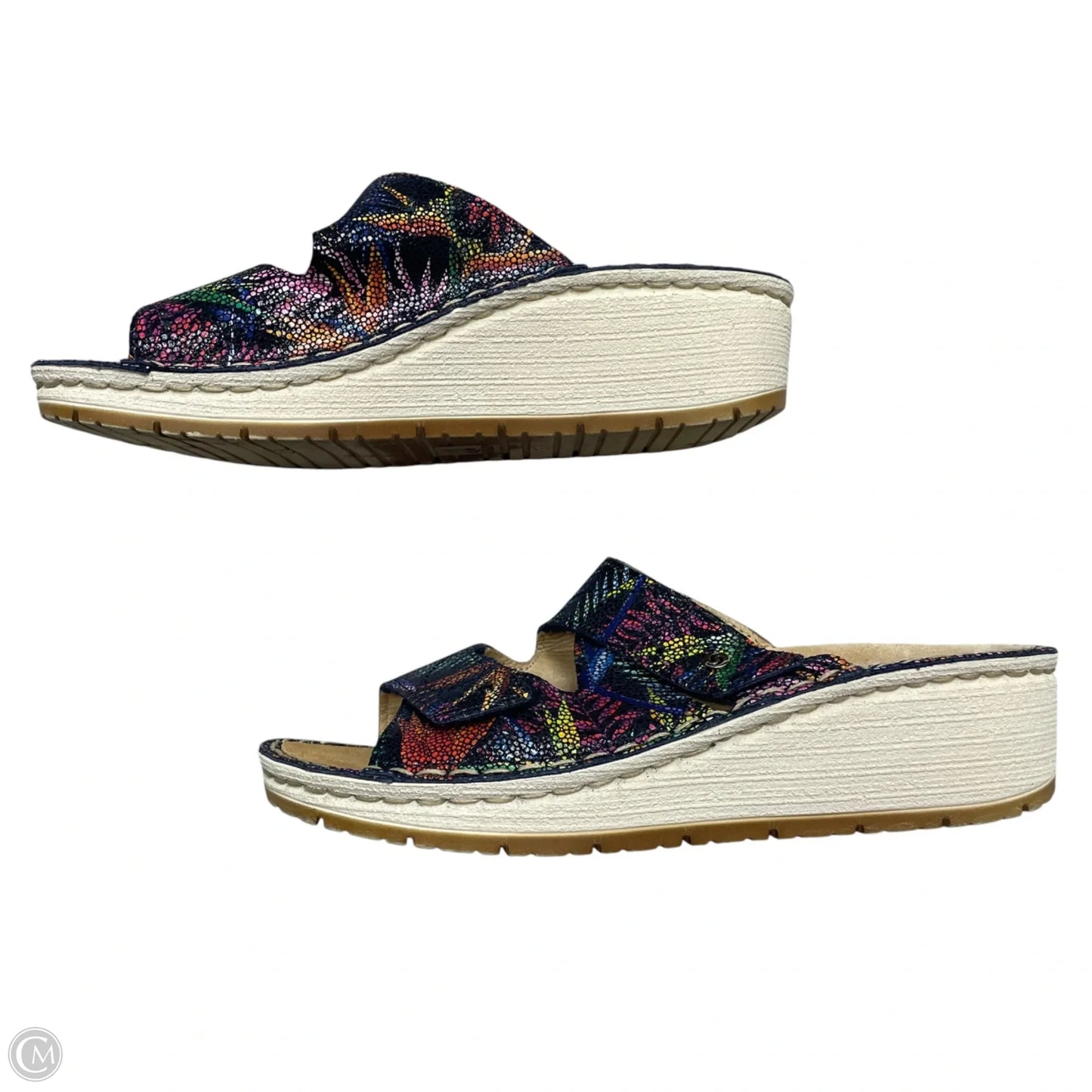 Sandals Flats By Cmc In Rainbow Print, Size: 7.5