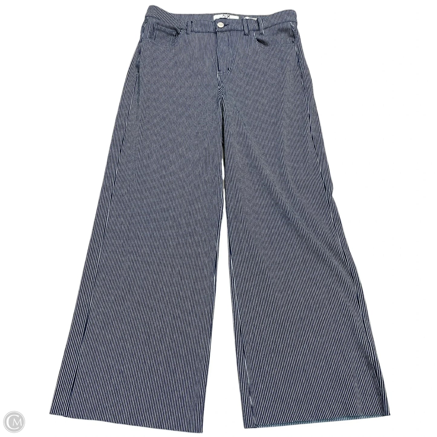Jeans Wide Leg By Nic + Zoe In Blue & White, Size: 10