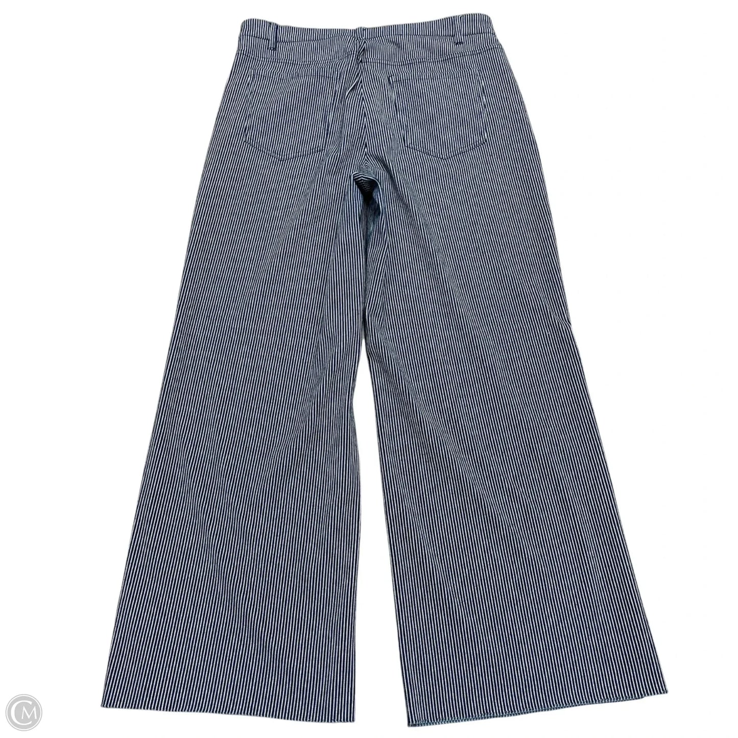 Jeans Wide Leg By Nic + Zoe In Blue & White, Size: 10