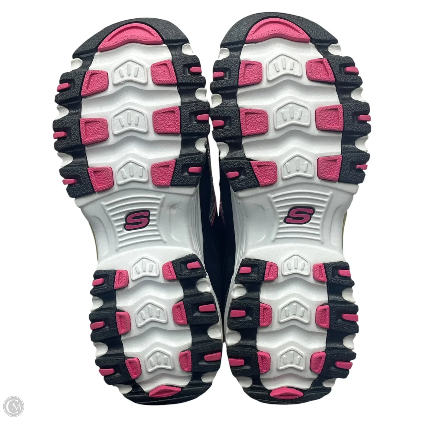 Shoes Sneakers By Skechers In Black & Pink, Size: 7