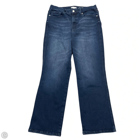 Jeans Straight By Good American In Blue Denim, Size: 14