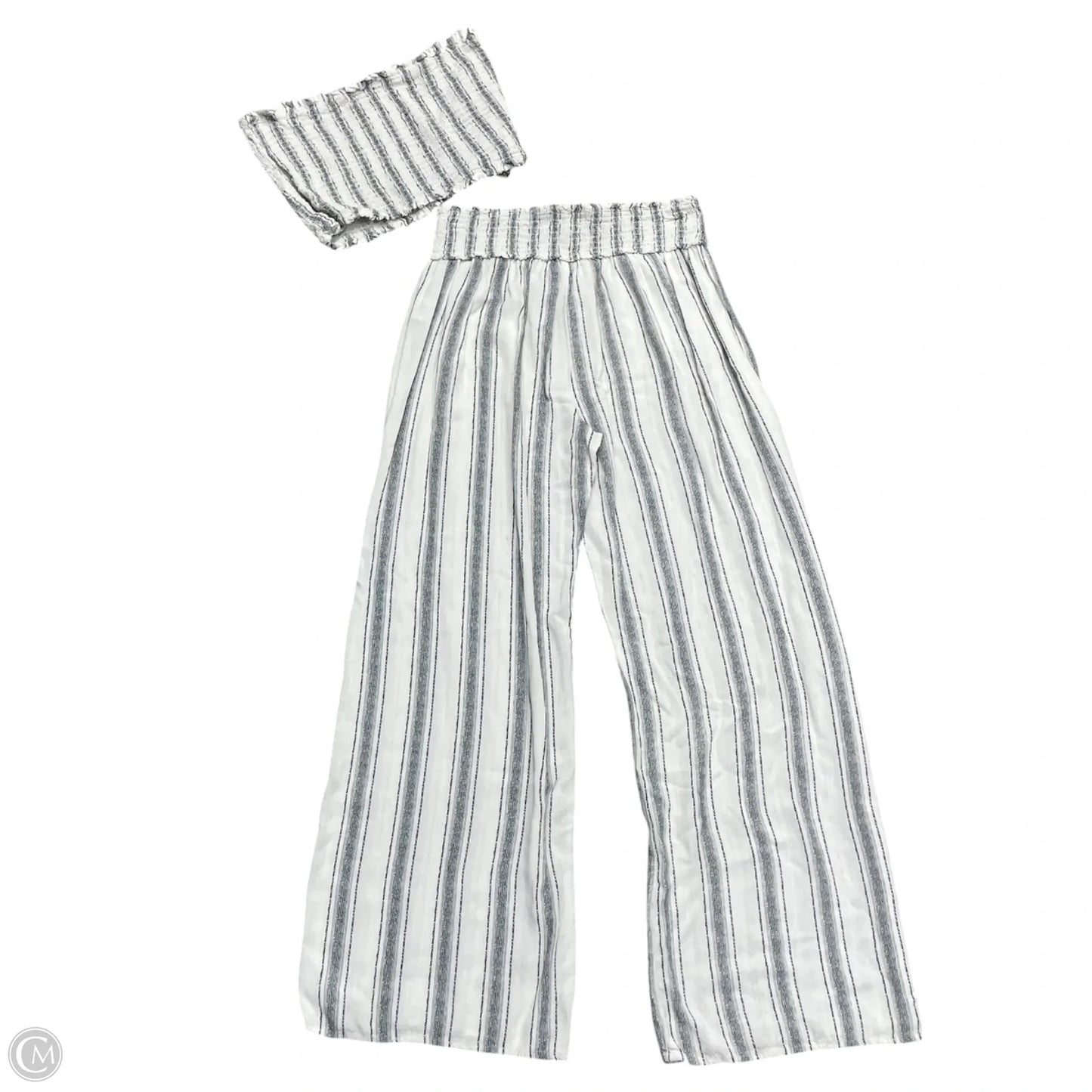 Pants Set 2pc By Almost Famous In Black & White, Size: L