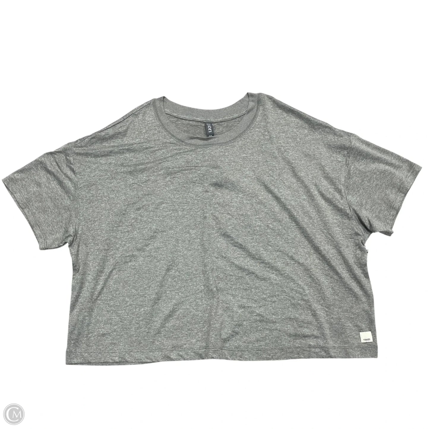 Athletic Top Short Sleeve By Vuori In Grey, Size: L