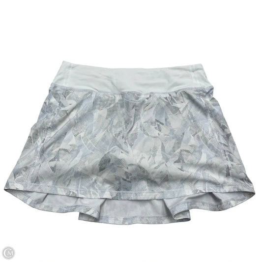Athletic Skirt By Lululemon In Grey & White, Size: S