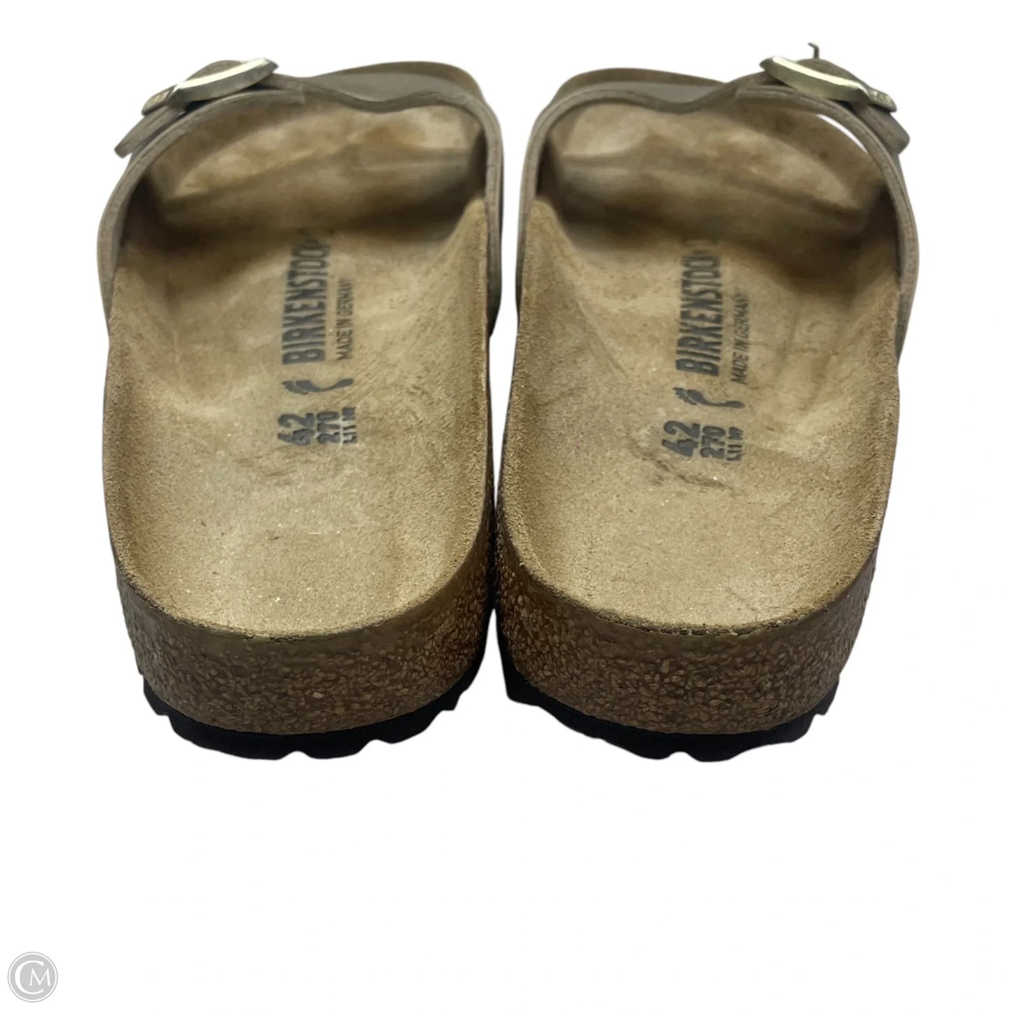 Sandals Flats By Birkenstock In Gold, Size: 11