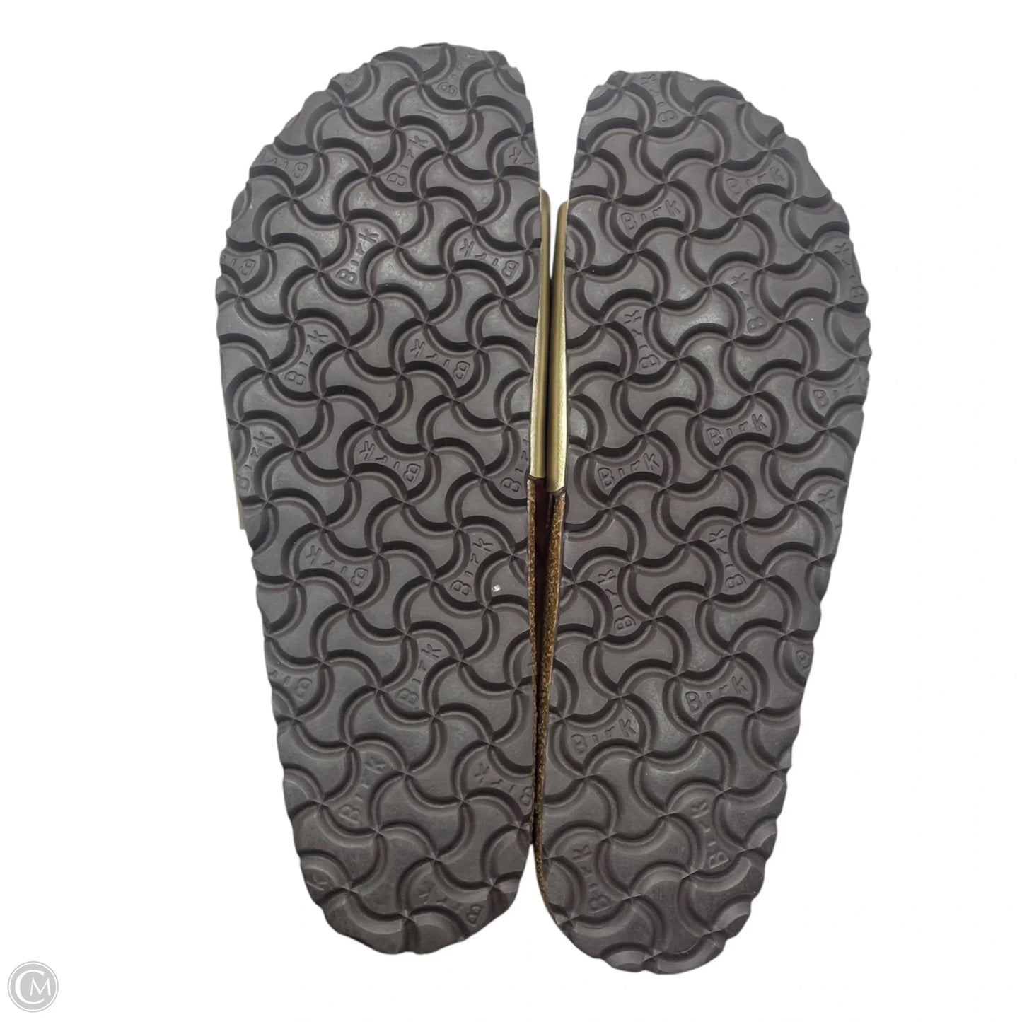 Sandals Flats By Birkenstock In Gold, Size: 11