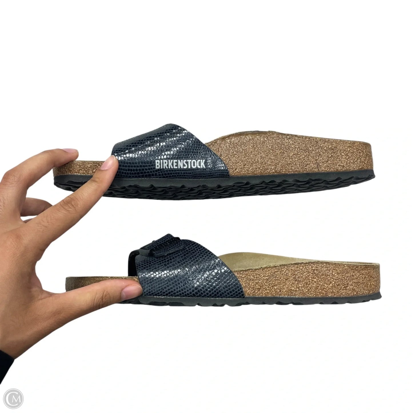 Sandals Flats By Birkenstock In Black, Size: 11