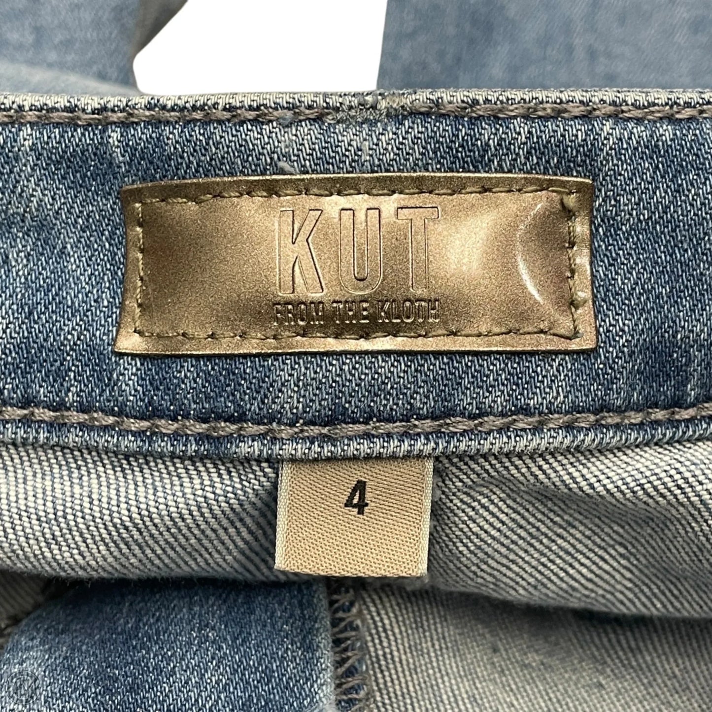 Jeans Wide Leg By Kut In Blue Denim, Size: 4