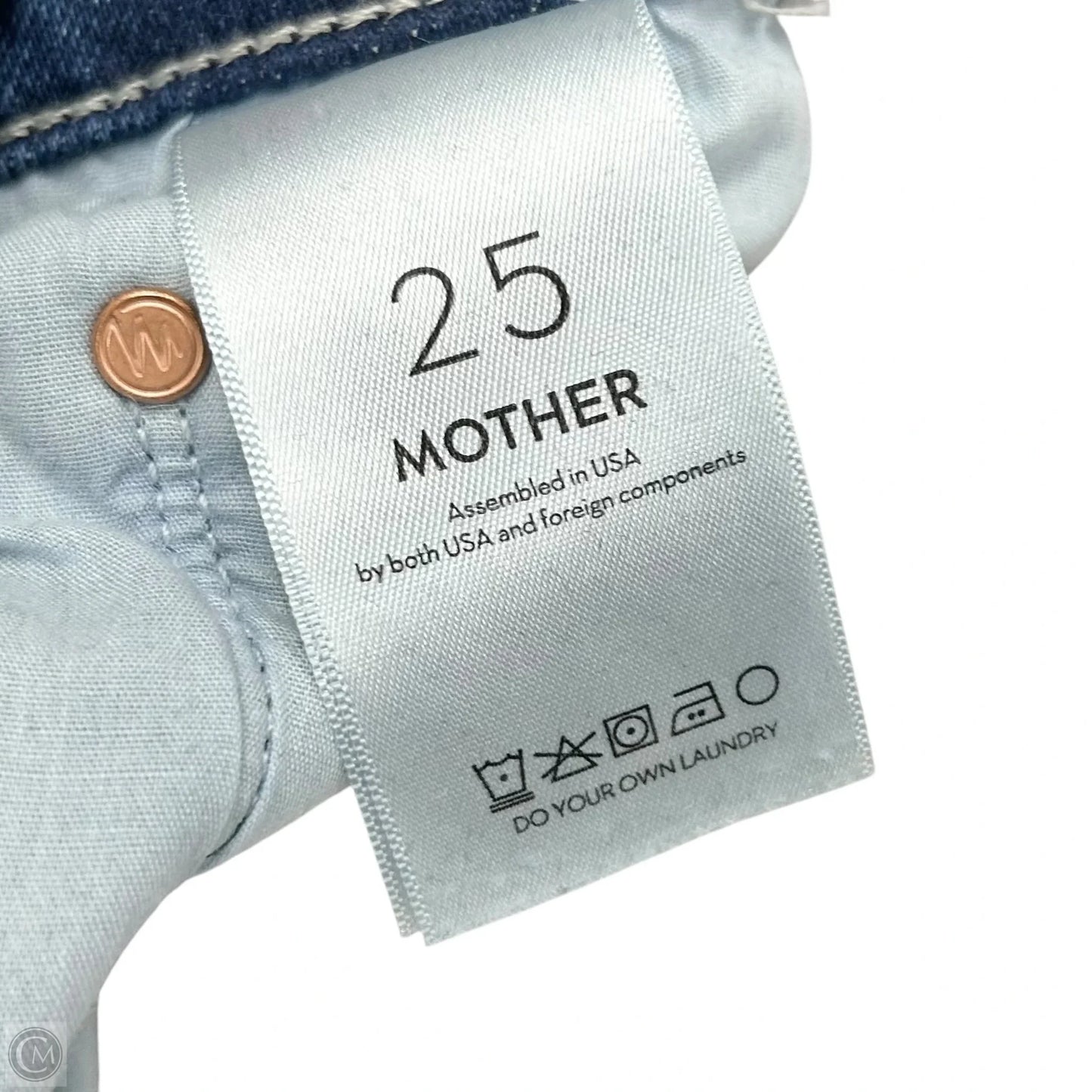 Jeans Wide Leg By Mother In Blue Denim, Size: 0
