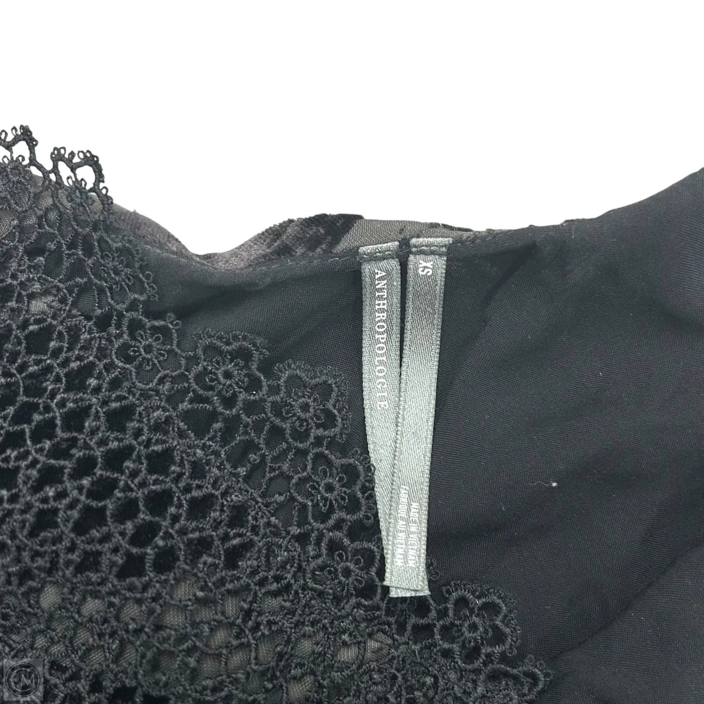 Dress Party Long By Anthropologie In Black & Grey, Size: Xs