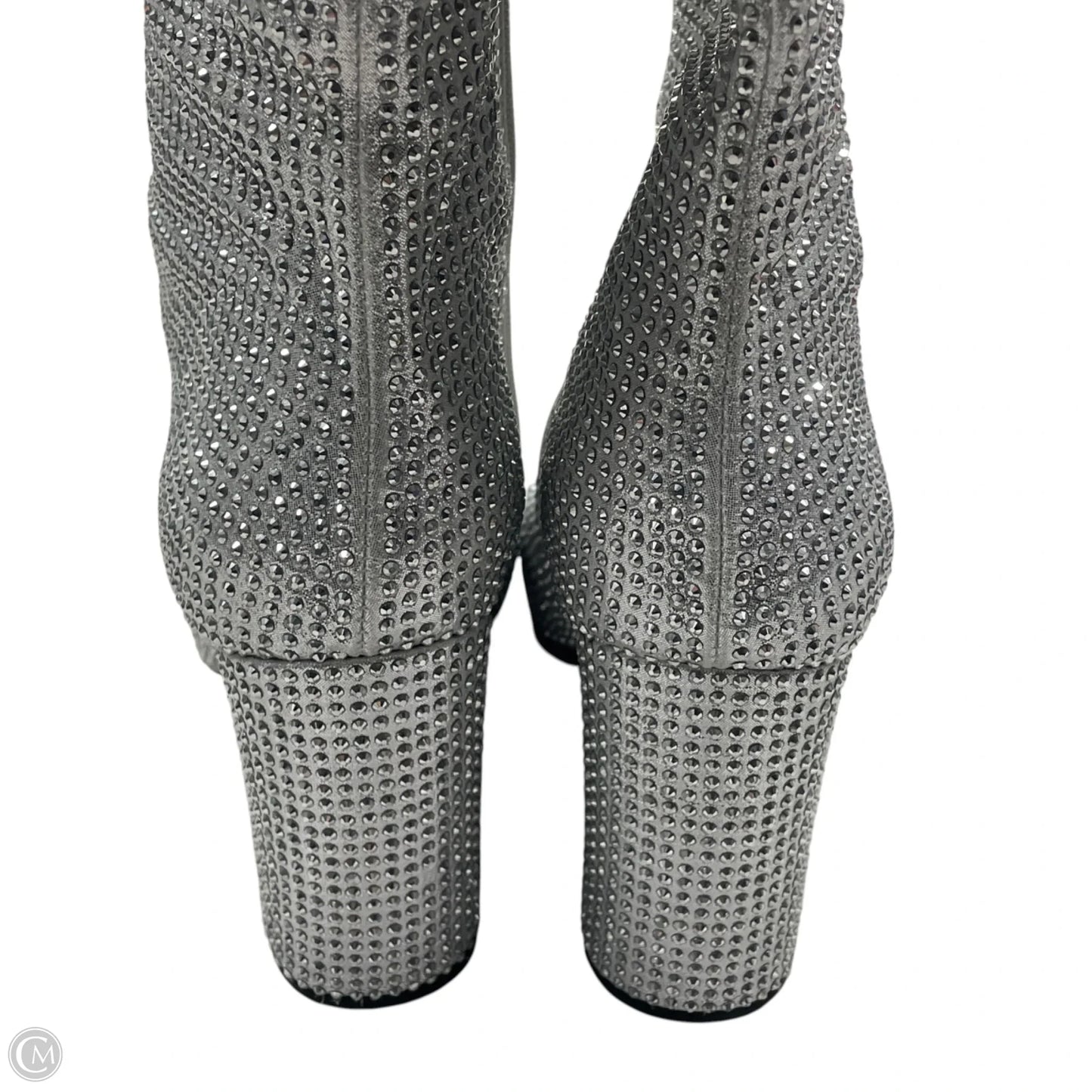Boots Knee Heels By Mix No 6 In Silver, Size: 9.5