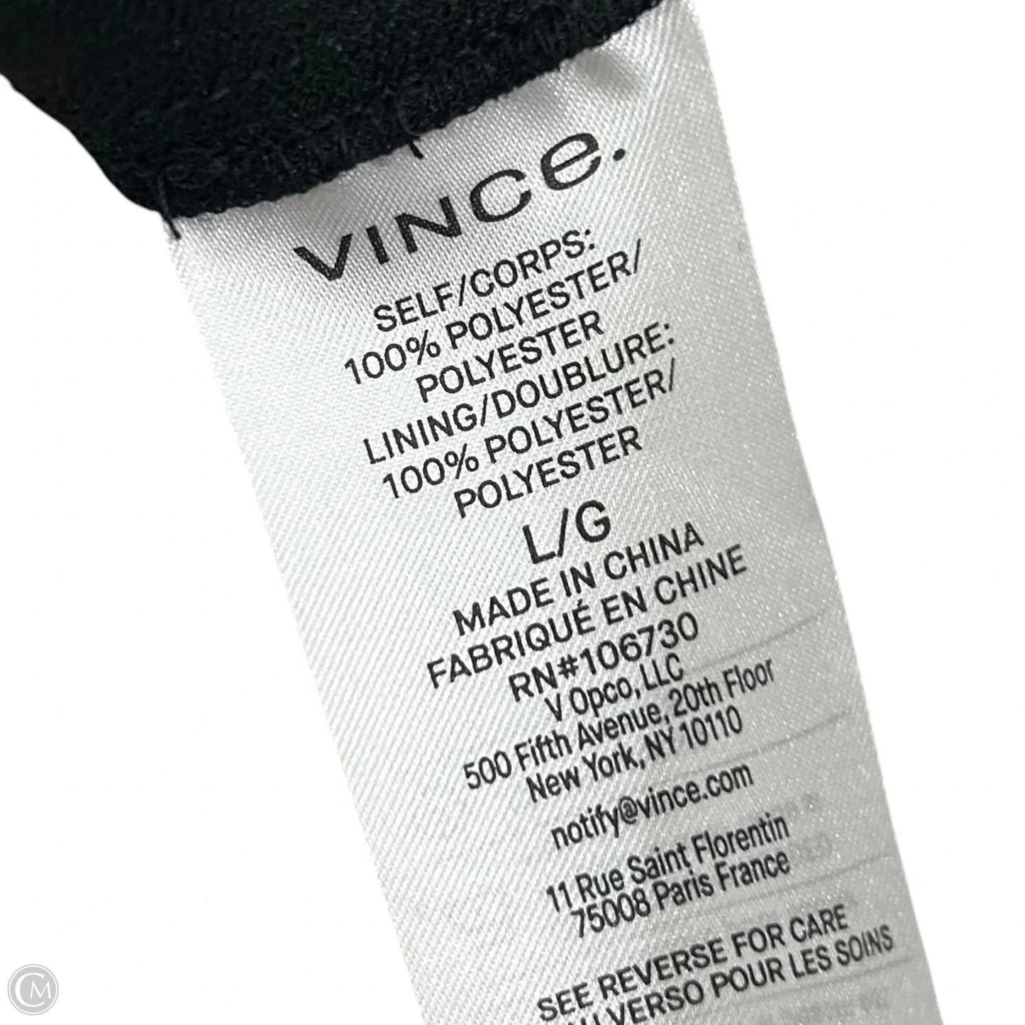 Dress Party Long By Vince In Black, Size: L