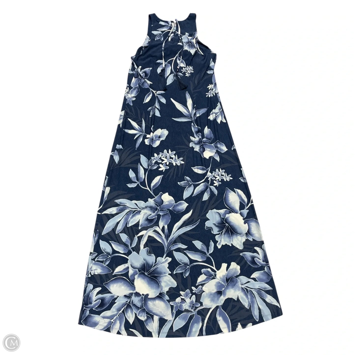 Dress Casual Maxi By Tommy Bahama In Blue & White, Size: S