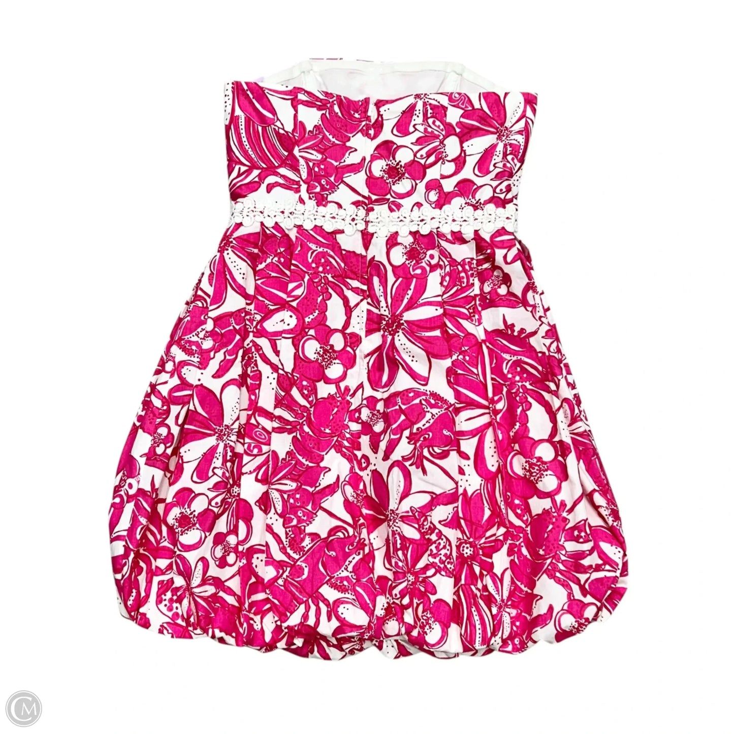 Dress Designer By Lilly Pulitzer In Pink & White, Size: S